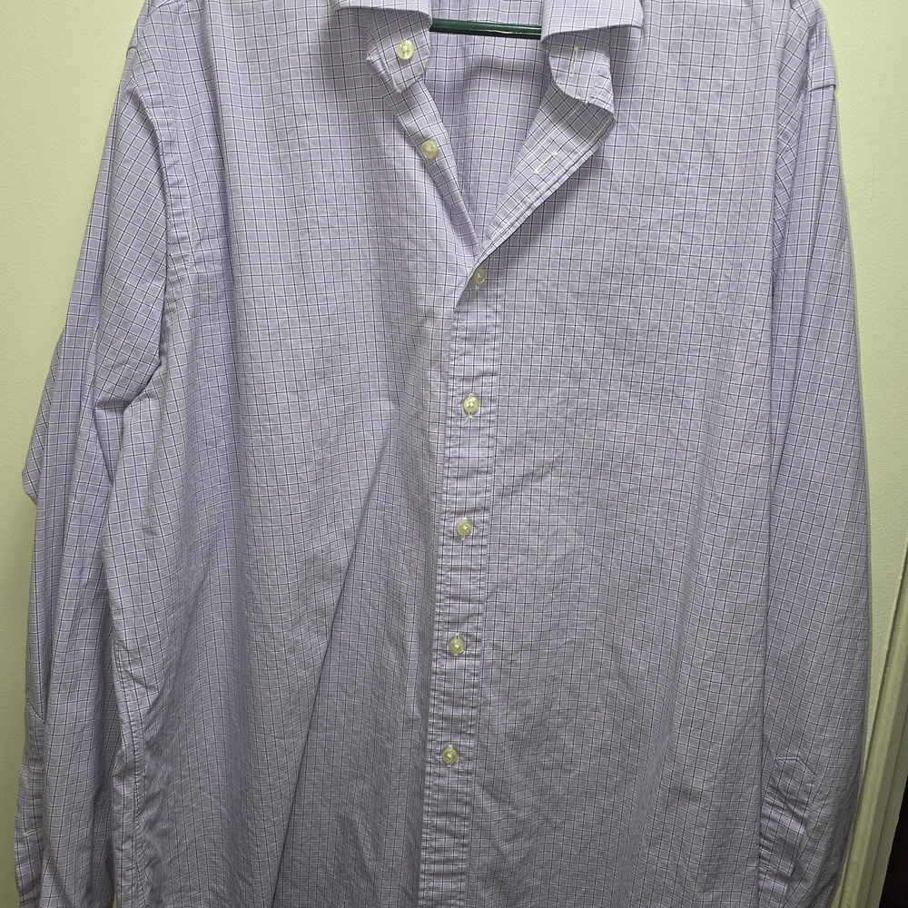 Ralph Lauren Lavender Checkered Dress Shirt